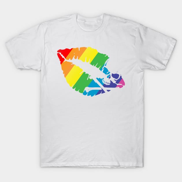 rainbow kiss T-Shirt by chromatosis